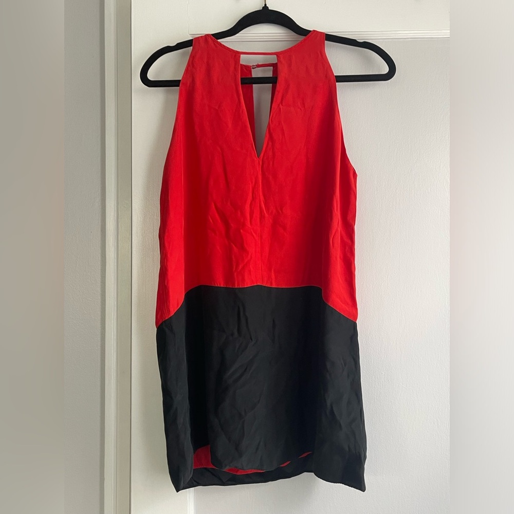 Parker Red & Black Colorblock Dress /Tunic